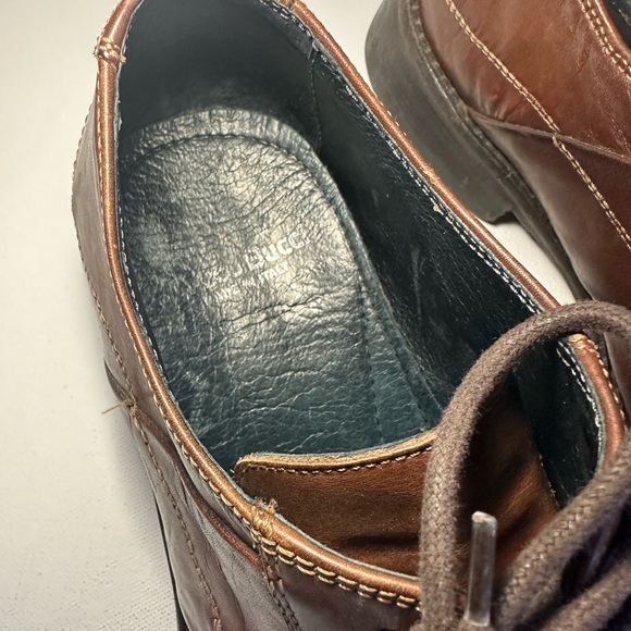 Bacco Bucci Men’s 9 Oxford Brown Leather Dress Shoes Made In Italy - Picture 5 of 15